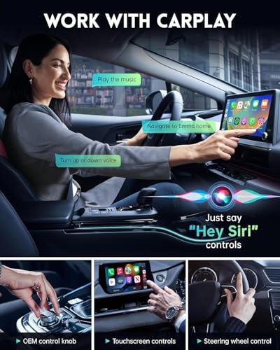 Amzfeel Wireless CarPlay Adapter for Apple iPhone iOS 10+ & Cars from 2015+, Mini Edition, Convert Factory Wired to Wireless CarPlay Dongle Plug & Play GPS Digital Media Receiver (Brushed Cobalt Blue)