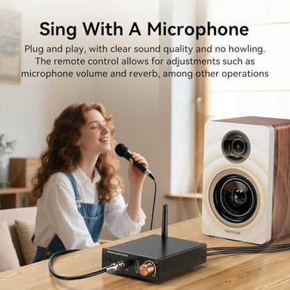 Bluetooth 6.0 Receiver, Bluetooth Audio Adapter with 3.5mm AUX RCA Cable, Wireless Audio Receive Old Stereo/Home Speakers/Wired Headphones/Home Audio Music Streaming Stereo System - color: Black