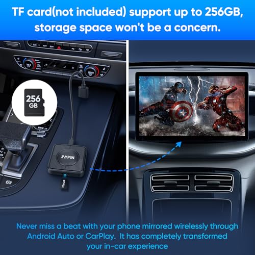 Upgraded Wireless CarPlay Adapter,Support Netflix YouTube, Plug & Play - style: with WIFI