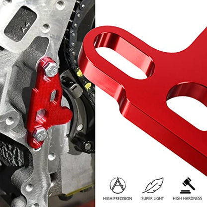 2Pcs Oil Pump Alignment Tool,Billet Aluminium Oil Pump Guide Kit Tool Cam Swap Pickup Tube Girdle Brace Hold Down Installation Engines Tool for Gen V Lt1 Lt4 Lt5 L83 L86 L87 Engines (RED) - color: RED