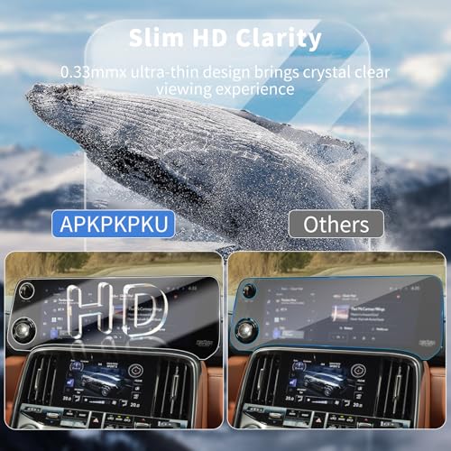 2Pcs HD Screen Protector for 2026 Lexus LX600 700h Nav+AC Tempered Glass - color: For 22-26 LX 12.3+7 Inch HD