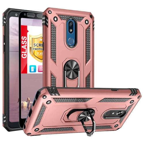TJS for LG K40/K12 Plus/X4/Solo LTE/Harmony 3 Phone Case (Rose Gold) - color: Rose Gold