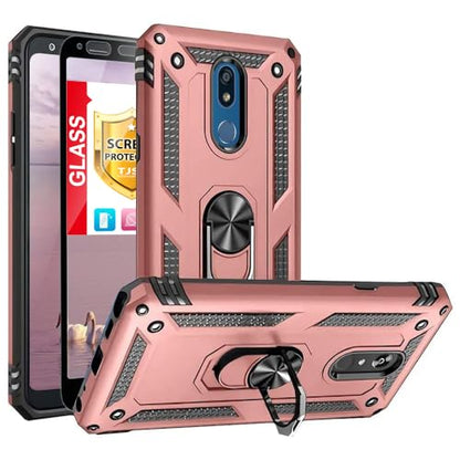 TJS for LG K40/K12 Plus/X4/Solo LTE/Harmony 3 Phone Case (Rose Gold) - color: Rose Gold