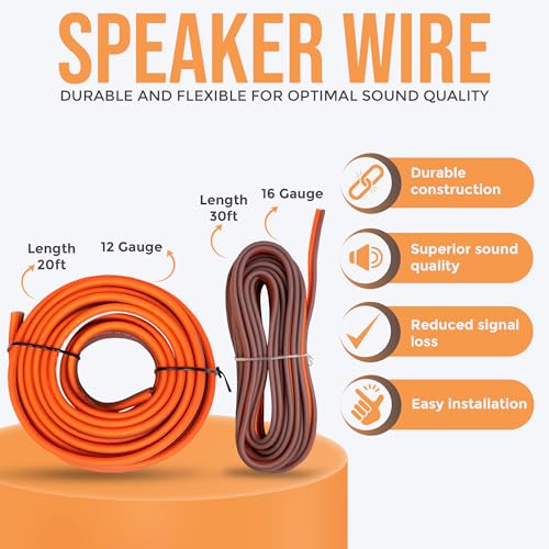 Elite Audio 4 Gauge Dual Amplifier Wiring Kit, 2000W CCA Amp Install Kit for 2 Amplifiers – EA-PRMK4 - size: 4 Gauge (Dual Amp)