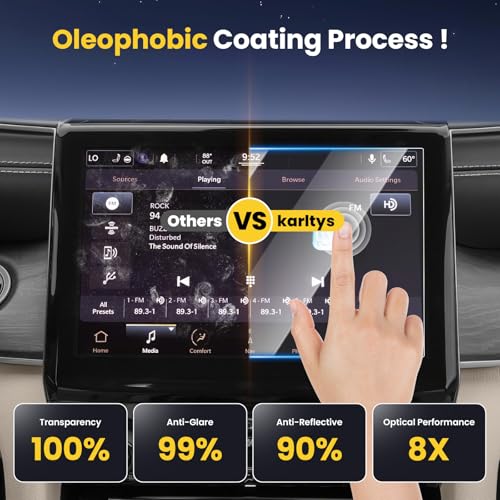 Karltys Screen Protector for 2022-2026 Jeep Grand Cherokee 4xe & L 8.4 Inch Screen Protector Touchscreen (Not for 10.1 inch) Anti Glare Anti Fingerprint Car Radio Screen Cover - size: 8.4"Jeep Grand Cherokee 4xe & L 2025-2026