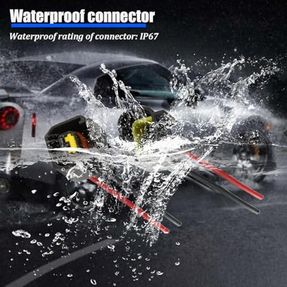 2 Pin Car Waterproof Connector, Vehicle Male and Female Electrical Way Wire Connector, Automotive Wire Connection Harness Pigtail Accessories, Universal for Truck RV SUV - size: 2 Pin