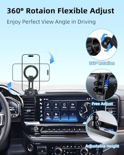PZK Car Phone Holder for 2022-2026 Chevy Silverado/GMC Sierra 13.4'' Screen - color: Magsafe, size: 2022-2026 Silverado /GMC Sierra (Extension Rod)