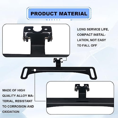 Universal Car Rear View License Plate Bracket - Mirror Mounted Rearview Camera Kit - Reverse Camera Installation Holder