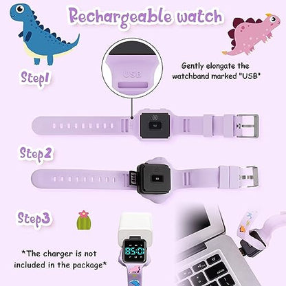 BEN NEVIS Potty Training Watch, Digital Toddler Watch with Countdown/Music/Alarm Clocks/Vibration Reminder and Waterproof, Remind Toddler to Go to The Toilet - color: 15-LightPurple-KL1