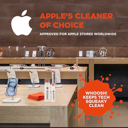 WHOOSH! Screen Shine Duo XL – Screen Cleaner and Wipe Kit, 3.4 + 1 fl oz - size: 4.4 Fl Oz (Pack of 1)