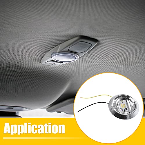 X AUTOHAUX 12V Car Reading Light LED Round Dome Light Trunk Lamp Kit Car Interior Roof Ceiling Light for Pontiac GTO for Buick Regal for Chevrolet Malibu