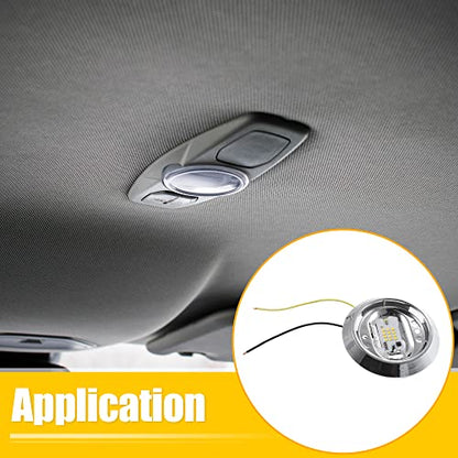 X AUTOHAUX 12V Car Reading Light LED Round Dome Light Trunk Lamp Kit Car Interior Roof Ceiling Light for Pontiac GTO for Buick Regal for Chevrolet Malibu