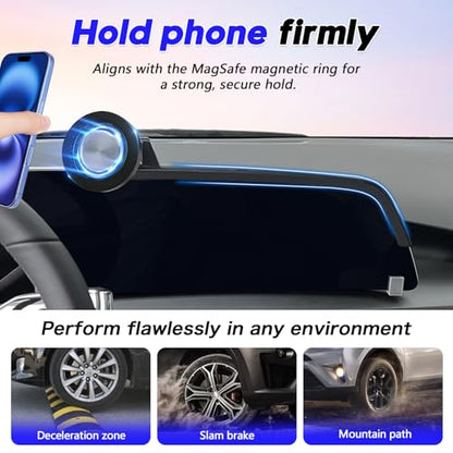Sunsdrew Car Phone Holder for Cadillac Lyriq 2023-2026 Accessories, CT5/CT5 V/Optiq 2025 2026, XT4 2024-2026, Magnetic Phone Mount for 33-inch Screen, Hands-Free Phone Stand for All Phones - size: For Lyriq/CT5/Optiq