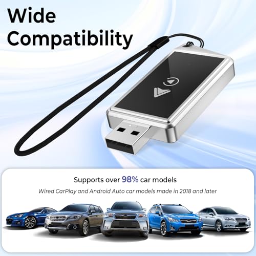 welspo 2-in-1 Wireless CarPlay & Android Auto Adapter