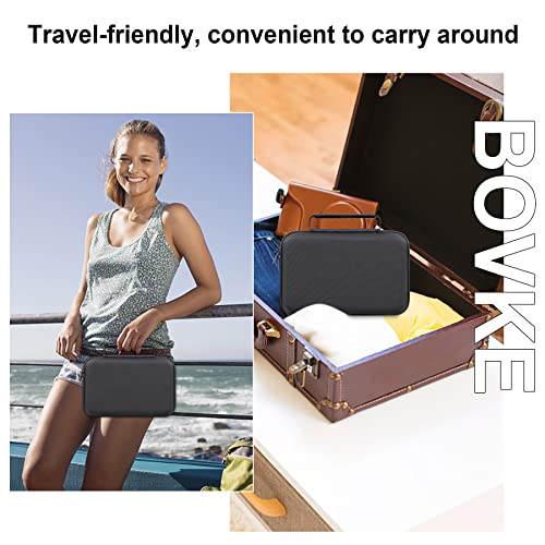 BOVKE Hard Carrying GPS Case for 10-inch Garmin Dezl OTR1000 / OTR1010 / RV 1090 GPS Navigator System, Mesh Pocket for Car Charger, USB Cables, Black