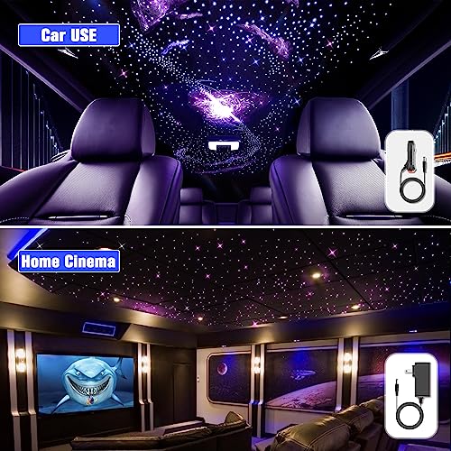 20W Twinkle Starlight Headliner Kit, Star Lights for Car Roof & Home Decoration, Fiber Cable 900pcs*0.03in*9.8ft Star Light Headliner with Bluetooth APP/Remote Control/Music Mode - size: Standard+900pcs*0.03in*9.8ft