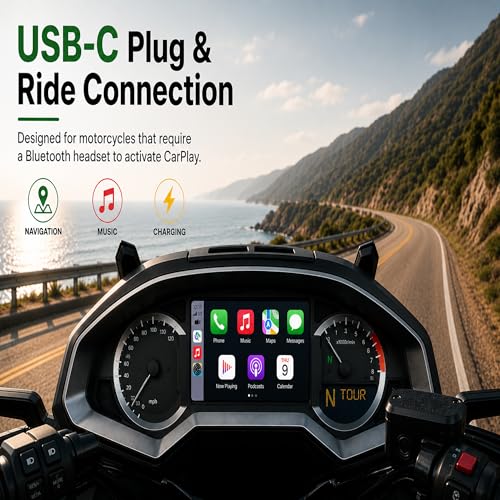 Motorcycle CarPlay Bluetooth Headset Bypass Adapter - color: military green