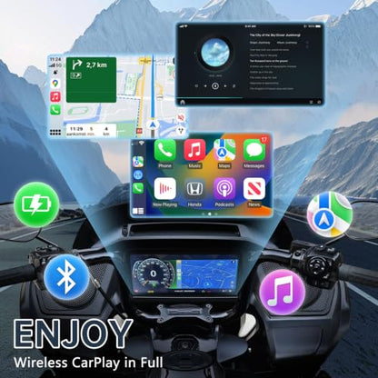 Bypass Motorcycle Wireless CarPlay Bluetooth Adapter - color: Dark Black
