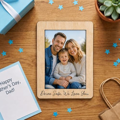 Hangwoous Car Visor Picture Frame, Drive Safe I Love You Visor Clip, Car Picture Holder, Drive Safe Car Visor Clip, Fathers Day Keepsake, Car Picture Frame, Cars Photo Holder - color: Drive Safe We Love You