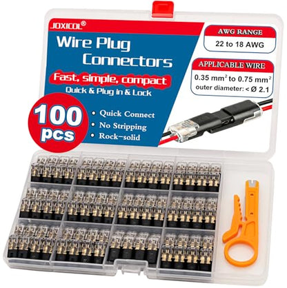 100PCS Double Wire Plug in Connector Quick Wire Connectors