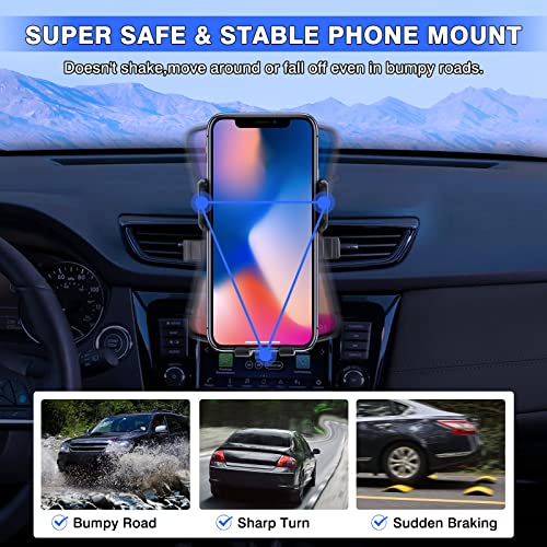 Karltys Compatible with Cell Phone Holder Nissan Rogue 2014-2020 (Not for Rogue Select) /Rogue Sport 2017-2023 /Murano 2015-2023 Car Mobile Phone Holder Dashboard Air Vent Mount Adjustable Stand - size: 14-20 Rogue 15-23 Murano Phone Holder