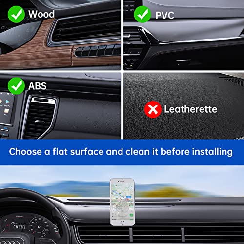 SYNCWIRE Magnetic Car Phone Holder for Dashboard, 360° Adjustable Strong Magnets Cell Phone Car Mount Compatible with iPhone, Samsung, Android - Gray - color: Gray