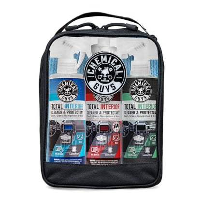 Chemical Guys, Total Interior Cleaner Variety Kit, New Car & Black Cherry - size: 48 Fl Oz (Pack of 1), style: 3-Pack + Towel