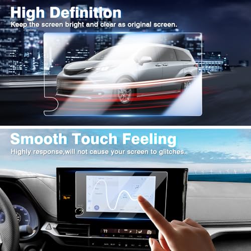 Karltys [Upgrade] Screen Protect 2025 2026 Toyota Sienna 8-Inch Accessories [No Glare & Fingerprint] Touchscreen with Button, 2025 Sienna LE Navigation - size: 2025 Toyota Sienna 8-Inch