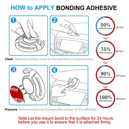 Very High Bond Sticky Adhesive, AZXYI 12 PCS Double Side Stickers Adhesive Replacement Compatible with Socket Mount Base, Round Adhesive Tape for Car Magnetic Phone Holder Base & Phone Ring Holer Base