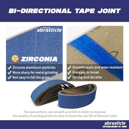 4" x 36" Zirconia Sanding Belts for Metal - 4 x 36 Inch Zirconia Metal Grinding Sand Paper, 8 PCS 40 Grits, Perfect for Knife Blade Sharpening, Metal Polishing, Derusting, Woodworking - size: 4" x 36" 40 Grit(8 pack)