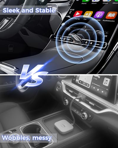Wireless CarPlay Adapter for Apple iPhone（2026 Upgrade）- Convert Wired CarPlay to CarPlay Wireless Adapter, Stable Connection Compatible with OEM Wired CarPlay Vehicles & iOS 10+ (Black) - color: Black