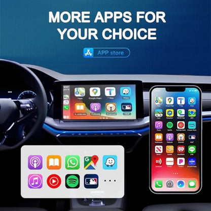 Wireless CarPlay Adapter for Apple Car Play, Small Mini Edition, Converts Factory Wired to Wireless CarPlay, Plug & Play Adapter for Apple iPhone iOS 10+ & Cars from 2015+(2026 Upgrade Black)
