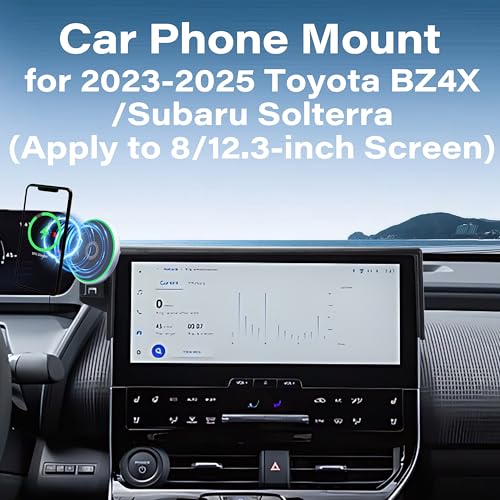 Car Phone Mount for 2023-2025 Toyota BZ4X / Subaru Solterra Accessories - size: for 2023-2025 BZ4X/Subaru Solterra(8/12.3 Inch)