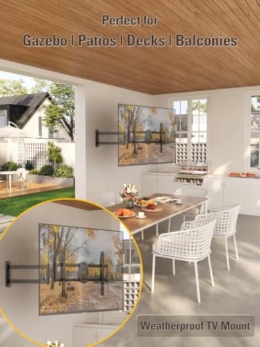 Mounting Dream Outdoor TV Mount Weatherproof Gazebo for 37-55-65-75 Inch TV - size: Outdoor Mount, 37"-75" TV