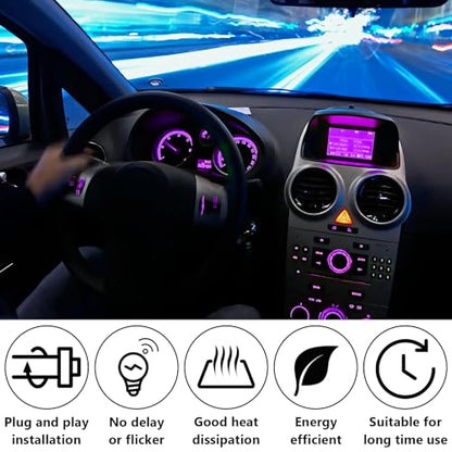 ecocstm 12 PCS T5 LED Bulbs, 74 73 37 2721 Instrument Cluster Light Bulb - color: Pinkish Purple