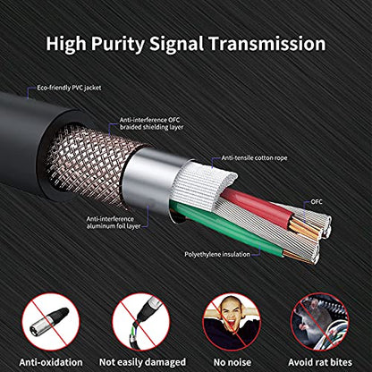 XLR Cables 50ft, Microphone Cable, XLR Male to Female 3 Pins - size: 50 Ft 1 Pack