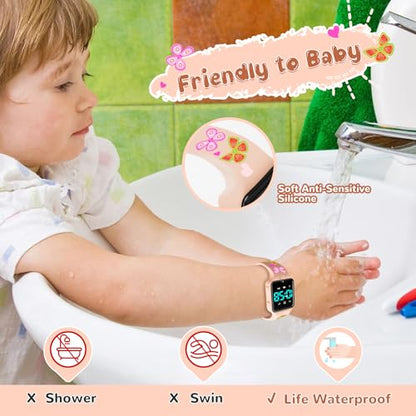 BEN NEVIS Potty Training Watch, Digital Toddler Watch with Countdown/Music/Alarm Clocks/Vibration Reminder and Waterproof, Remind Toddler to Go to The Toilet - color: 26-Apricot-HuDie