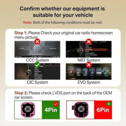 Wireless CarPlay & Android Auto MMI Retrofit Kit Adapter for BMW CIC System - size: BWM CIC System