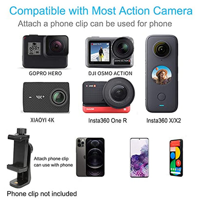 PellKing Magnet Camera Mount for GoPro 13/Insta360 X6/X5/X4/X3,Heavy-Duty Metal Car Magnetic Camera Mount with 360 Degree Rotation Ball Head for Car,Compatible with GoPro Hero 13 12 11 Black 8/7/6/5