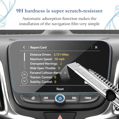 SKTU 2024 Chevy Equinox Screen Protector for 2018-2024 Equinox LT Premier/2016-2025 Malibu/2016-2019 Volt (LT, Premier) Anti-Scratch HD Clear(8 Inch) - color: 2018-2024 Equinox 8 Inch