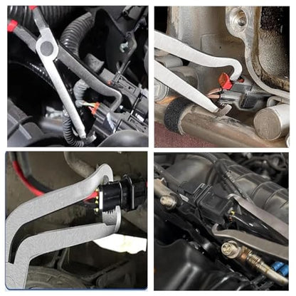 Electrical Disconnect Pliers, Electrical Connector Separator, Electrical Disconnect Pliers for Cars 60 Degree,37980, Automotive Fuel Line Petrol Pipe Removal Tools, Push Tab Plugs Style - style: 60 Degree Pliers+Separator
