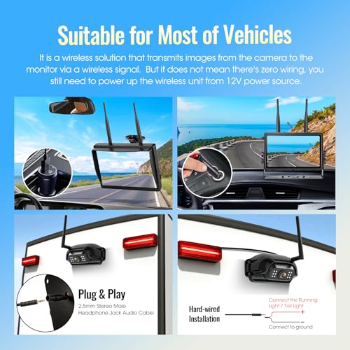 1080P 7" Wireless Backup Camera System for Furrion Pre-Wired RV Truck, DVR Split Screen Monitor & Magnetic IR Night Vision Rear View Camera, IP69 Waterproof for Trailer, Camper, A11 - size: 7" 1-CAM