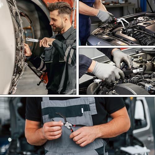 Electrical Disconnect Pliers for Cars - 4Pcs High-Carbon Steel Material with Storage Bag, Universal Automotive Connector Removal Tool for Automotive Repair, Maintenance & Troubleshooting