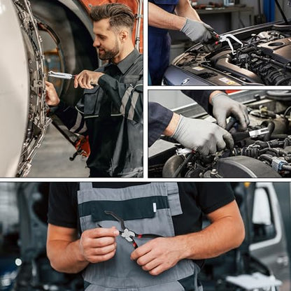 Electrical Disconnect Pliers for Cars - 4Pcs High-Carbon Steel Material with Storage Bag, Universal Automotive Connector Removal Tool for Automotive Repair, Maintenance & Troubleshooting