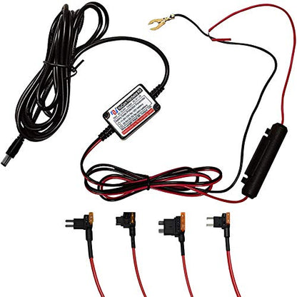 15ft Car Dash Cam Hardwire Kits,DC 5.5mm Head Charge Cable Tools w. Mini(ACS)/LP Mini(ACN)/ATO(ATC or ACU)/Micro2(ACZ) Fuse for NuCam WR & Galaxy Projector etc - size: DC 5.5mm