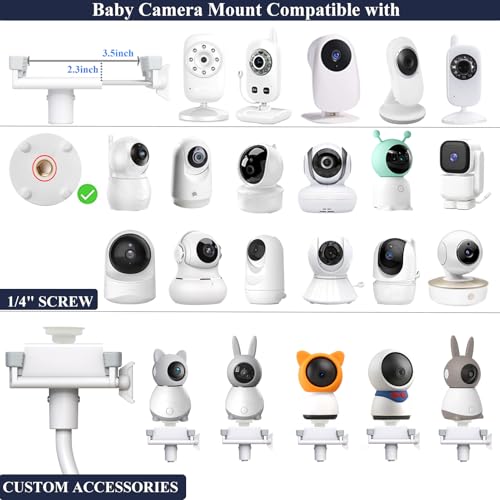 Baby Camera Mount Stand Compatible with BOIFUN/Momcozy/ieGeek/Comfyer-BM01/TECGUUD a Part Baby Monitor Flexible Baby Monitor Holder Shelf Baby Camera Stand More Safety(33.75 inch/Cameras Not Included) - size: 33.27" for ieGeek/BOIFUN/TECGUUD