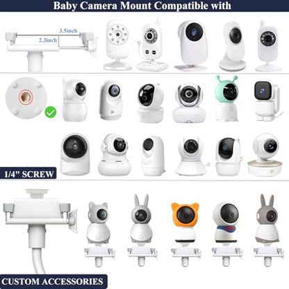 Baby Camera Mount Stand Compatible with BOIFUN/Momcozy/ieGeek/Comfyer-BM01/TECGUUD a Part Baby Monitor Flexible Baby Monitor Holder Shelf Baby Camera Stand More Safety(33.75 inch/Cameras Not Included) - size: 33.27" for ieGeek/BOIFUN/TECGUUD