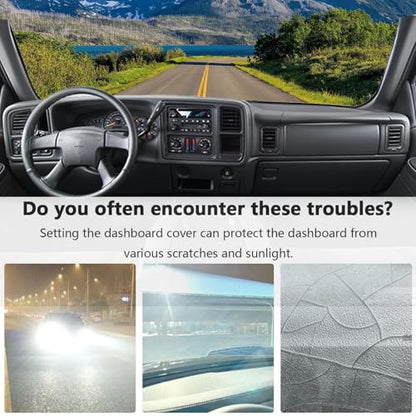 Dashboard Cover Suitable for Chevrolet Silverado 1500 2500 3500 1999-2006 Car Dashboard Cover Sun Visor Mat Non-Slip Polyester Dashboard Accessories - size: 1999-2006 For Chevrolet Silverado