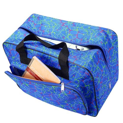 Sewing Machine Carrying Case Tote Bag, Nylon Carry Bag, Padded Storage Cover Carrying Case with Pockets and Handles, Suitable for Most Standard Singer, Brother, Janome - color: Blue