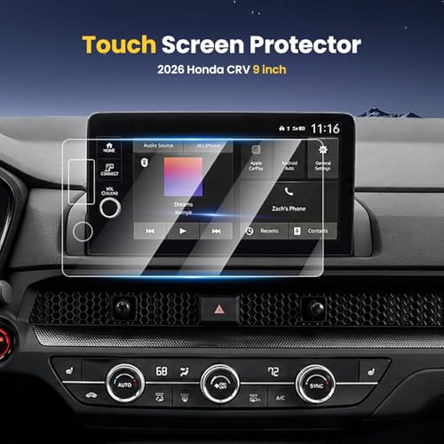 Karltys Screen Protector for 2026 2027 Honda CRV/HRV CR-V (LX/EX/EX-L/Sport Hybrid/TrailSport Hybrid/Sport-L Hybrid) 9 inch [No Glare & Fingerprint] Tempered Glass Honda CRV Accessories - size: 9" Honda CRV 2026